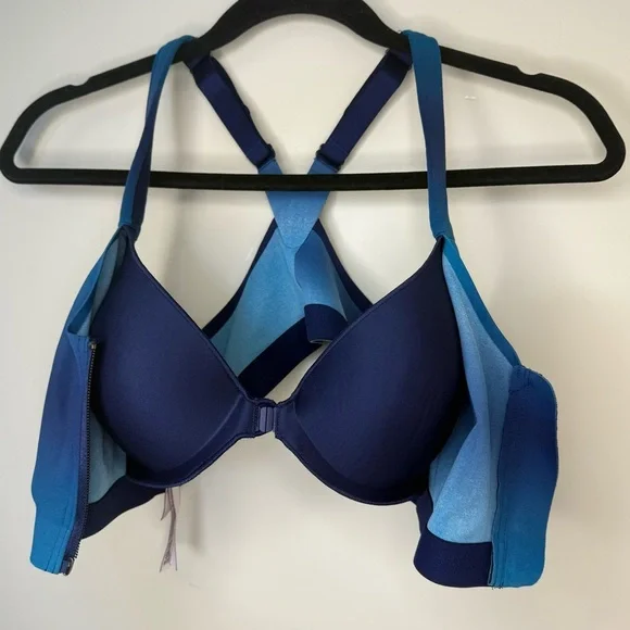 Victoria’s Secret VSX Knockout Front-Close Sports Bra – Teal Ombré (Size M) 36 B - Picture 7 of 13